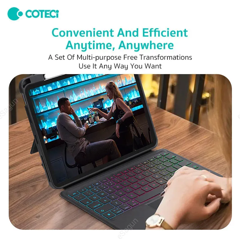 COTECi Magnetic RGB Backlit Wireless Keyboard Case