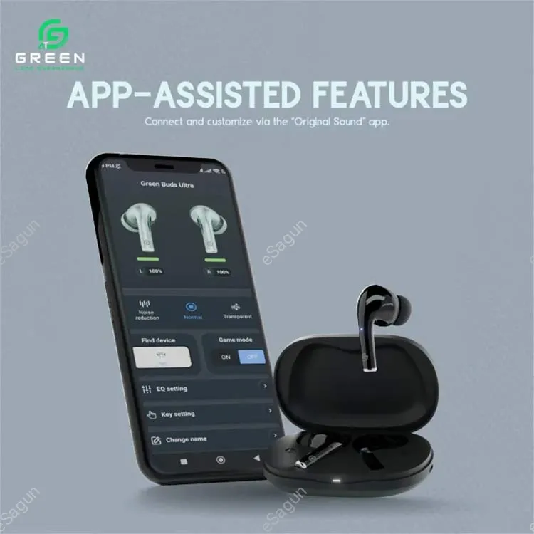 Green Buds Ultra ANC earbuds with 11mm drivers
