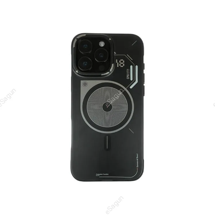 For iPhone 12 Pro Max Aluminum Circuit Design Frosted Case