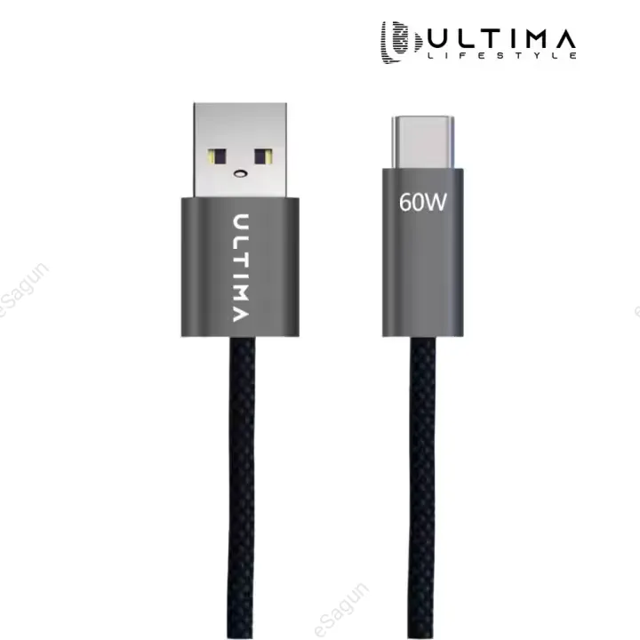 Ultima Flow 60W USB-A to USB-C Fast Charging Cable