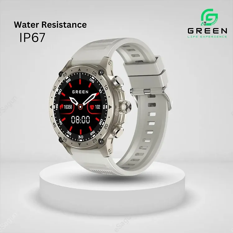 Green Vortex Metallic Fitness Smartwatch