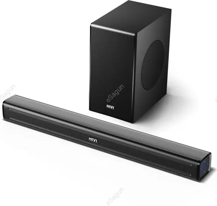 Mivi Fort S180 Soundbar With Sub woofer, 180W, Surround Sound, 180 W Bluetooth Soundbar (Black, 2.1 Channel)