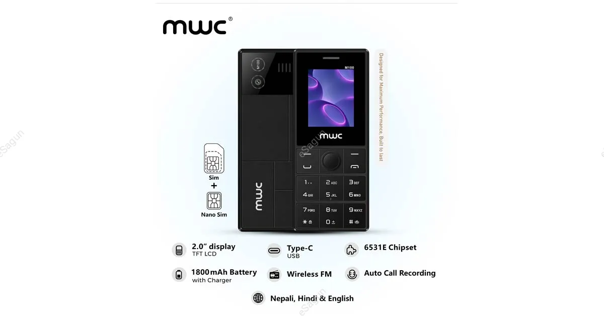 MWC M100 Bar Phone in Nepal_9