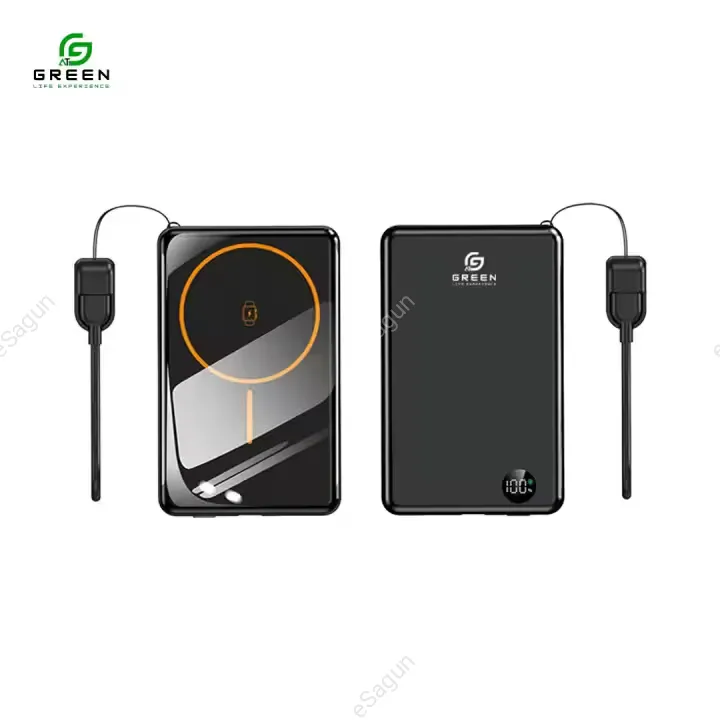 Green MagFlex Magnetic Power Bank 10000mAh 22.5W Fast Charging