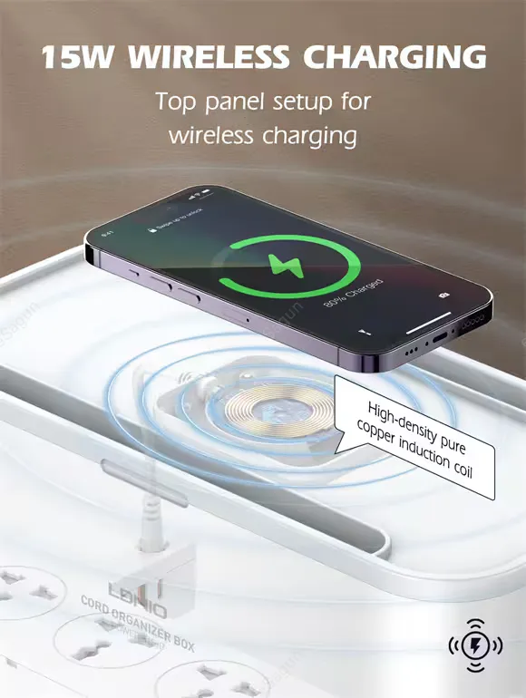 LDNIO SN5311W Smart Power Strip with Wireless Charging 15W USB PD QC Nepal_13