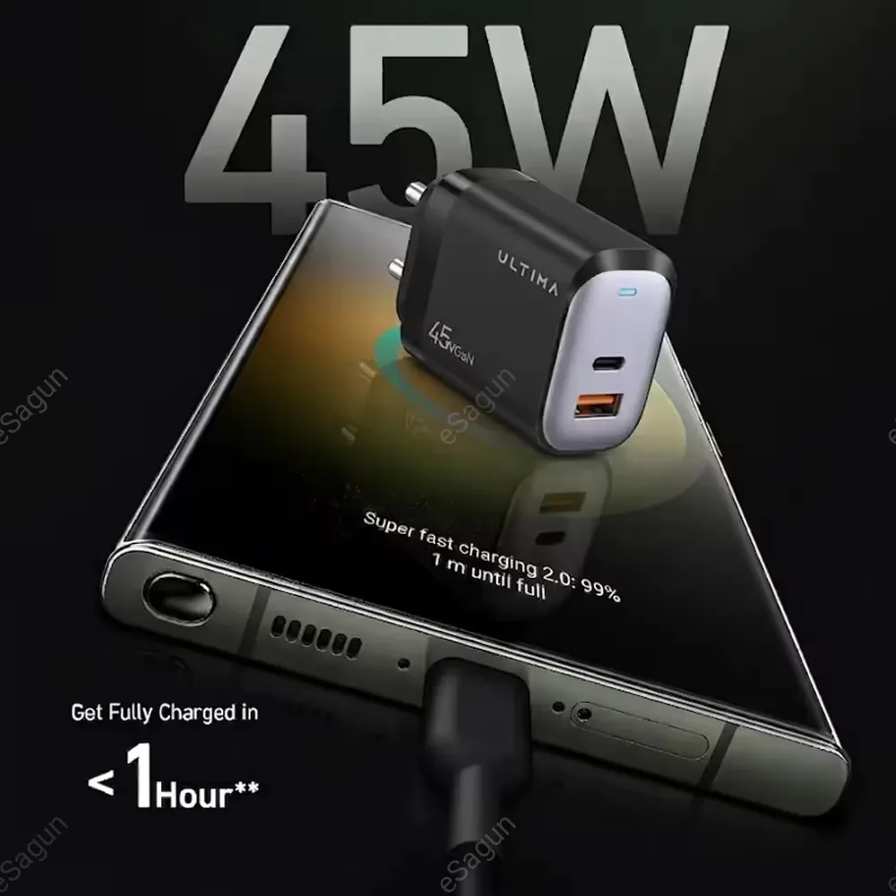 Ultima Rapid 45W GaN Dual Port Charger Nepal