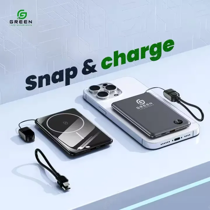 Green MagFlex Magnetic Power Bank 10000mAh 22.5W Fast Charging Nepal