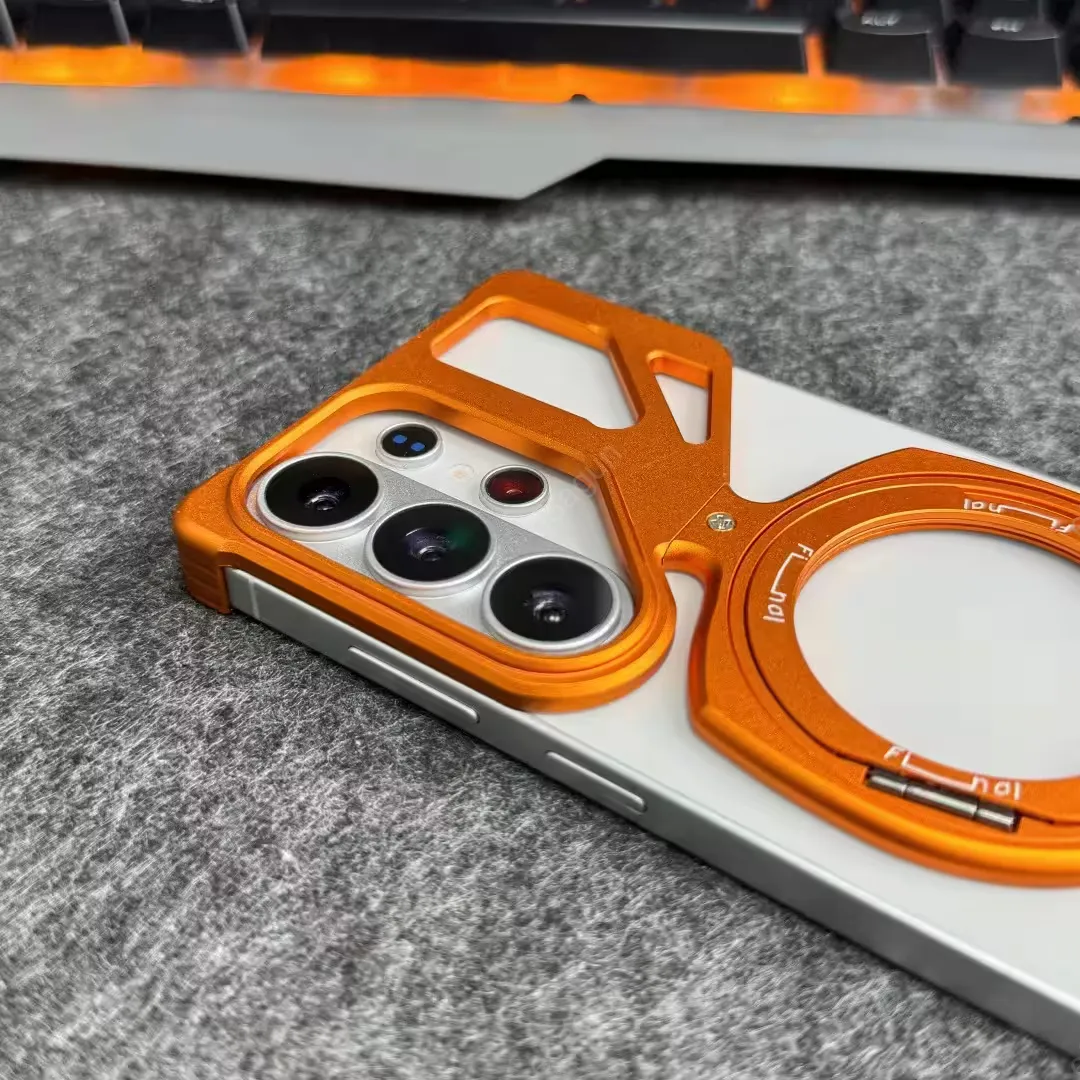 Luxury Metal 360° Rotating Magnetic Phone Case with Stand