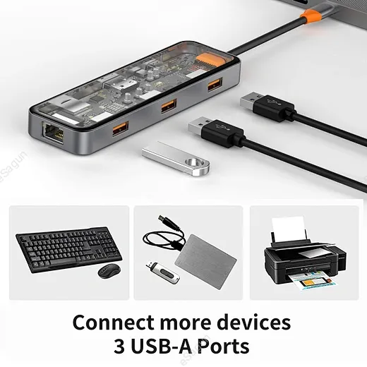 WiWU CB008 Cyber Multifunctional 8-in-1 Type C Hub Docking Station