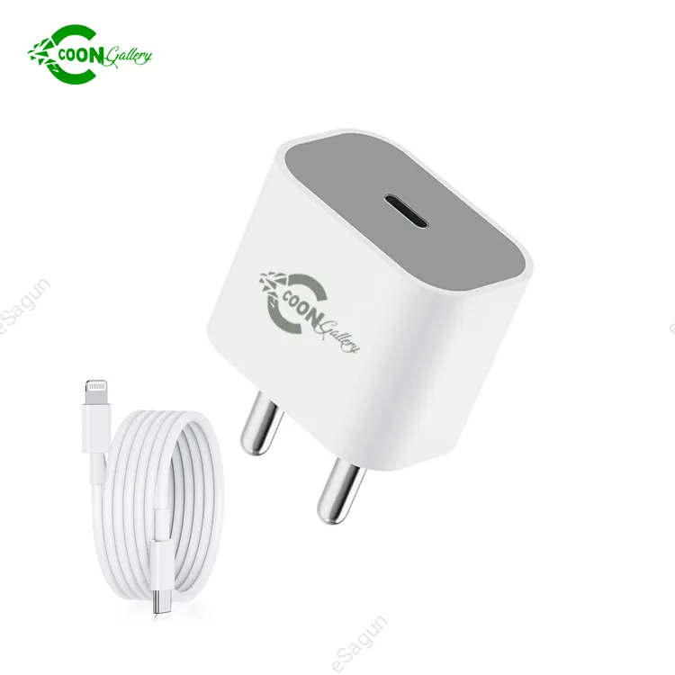 COON CO108 PD 20 W USB C Power Adapter With USB C To Lightening Fast Cable