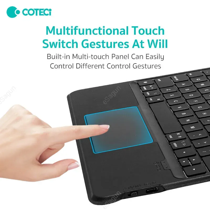 COTECi Magnetic RGB Backlit Wireless Keyboard Case