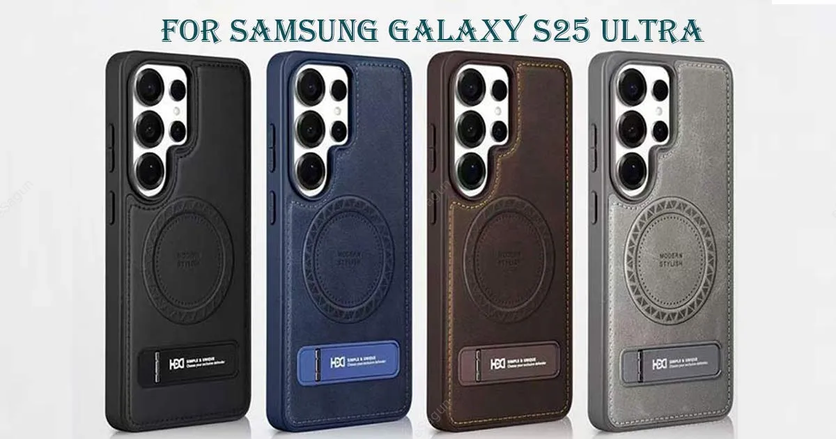 HDCI Magnetic Leather Case for Samsung Galaxy S25 Ultra | MagSafe Cover Nepal