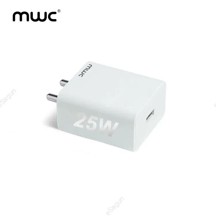 MWC USB-A 25W Fast Charging Travel Adapter | MUA25W | Compatible with All Brands | USB-A Port - White