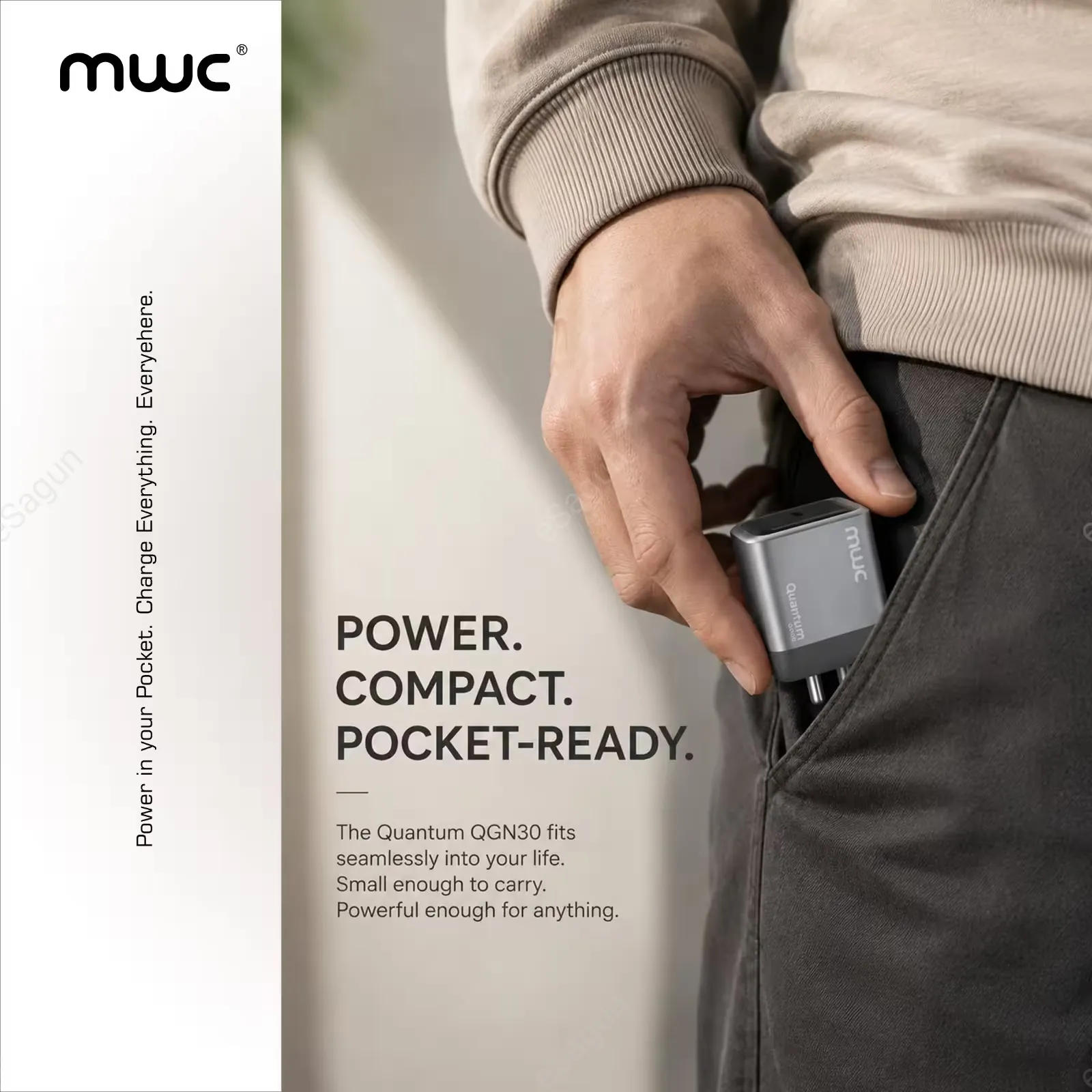 MWC QUANTUM QGN30 30W GaN Fast Charger with AI Temperature Control_1