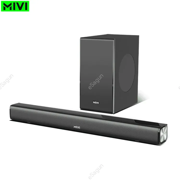Mivi Fort S200 Soundbar With Wired Subwoofer|200W Output| Made In India| 2.1 Channel Bluetooth Soundbar