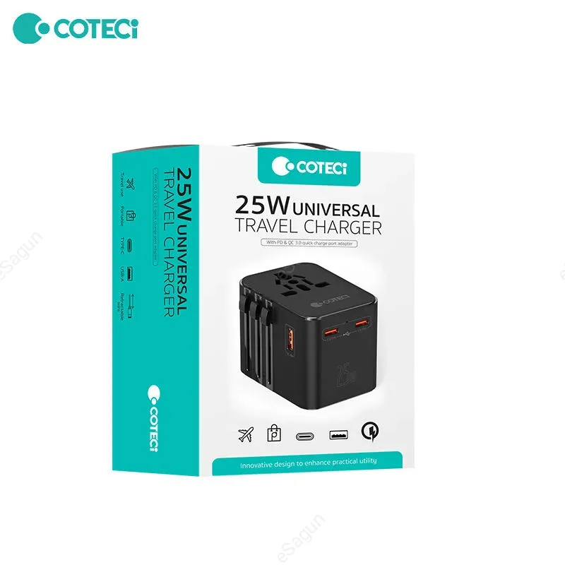 COTECi Gan Universal Plug Travel Adapter