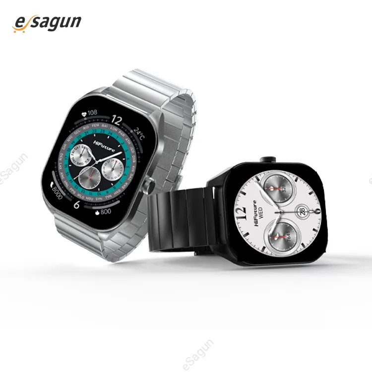 HiFuture Apex Smart Watch | Stainless Steel | Wireless Calling | 2.04 Inch Amoled Display | IP68 Water Resistant | 7 Days Battery Life