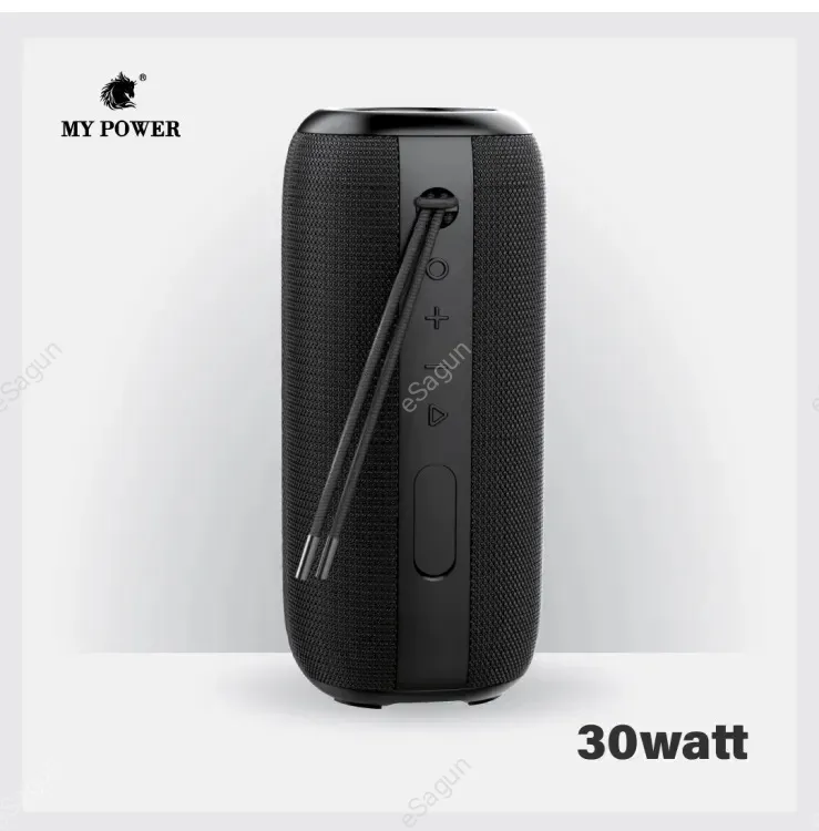 My Power High Bass Speaker ms66 |Waterproof IPX6 |Portable Bluetooth Speaker|30W |Fabric Finishing|Black colour