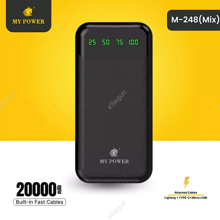 My Power M-248 (Mix) 20000mAh Power Bank With One Year Warranty