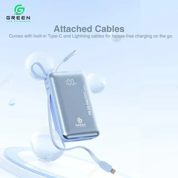 Green Turbo Mini Power Bank 20000mAh