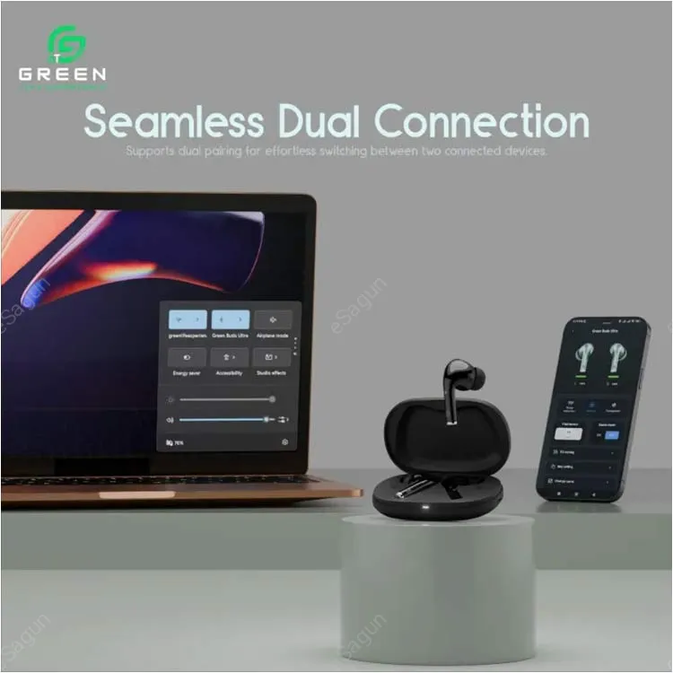 Green Buds Ultra ANC earbuds with 11mm drivers